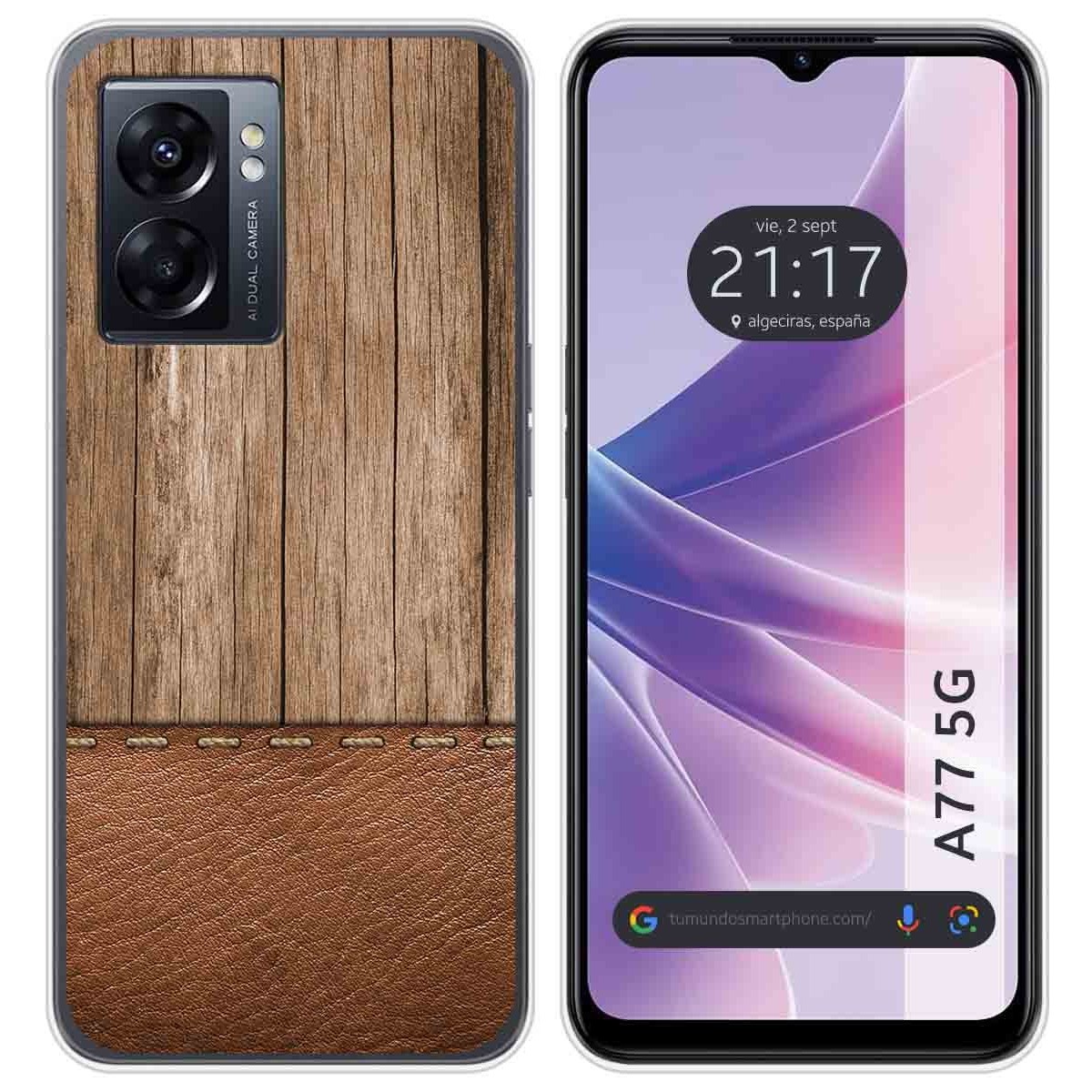 Funda Silicona para Oppo A77 5G diseño Madera 09 Dibujos