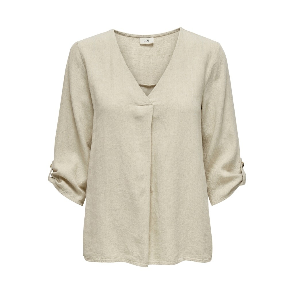 JdY Blusa Mujer JDYSAY 3/4 LINEN V-NECK TOP WVN DIA
