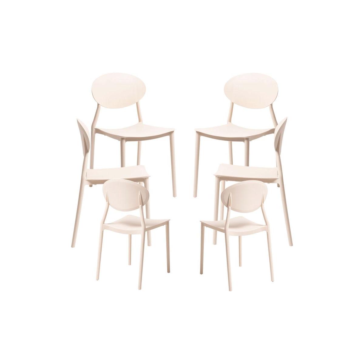 Regalos Miguel - Packs Sillas Jardín - Pack 6 Sillas Bután - Beige