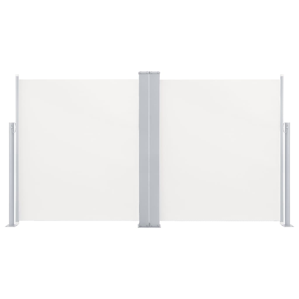 vidaXL Toldo lateral doble y retráctil de jardín 170x600 cm Color Negro, Crema, Antracita