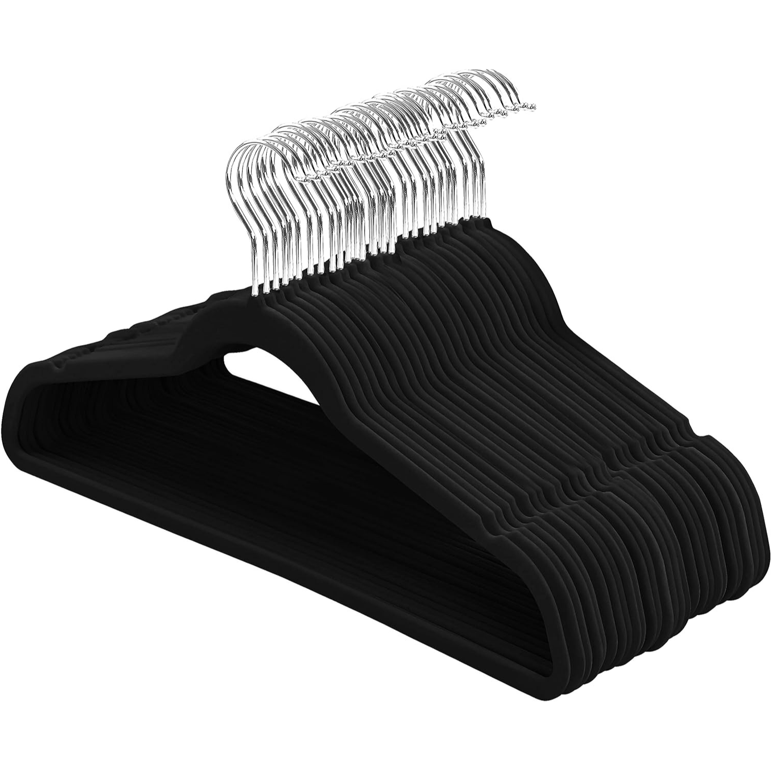 KROWN - Perchas de Terciopelo Antideslizantes con Gancho Giratorio 360° | Diseño Delgado, Elegante y Funcional