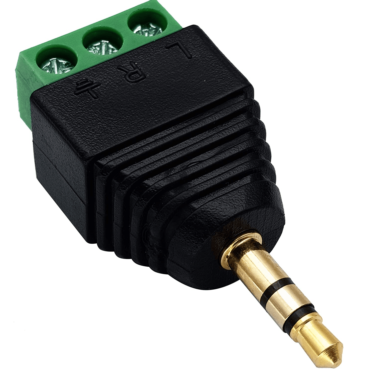 CABLEPELADO Conector Jack 3.5 mm Macho | Conexión Tornillos Terminal | Compatible con PS5 / PS4, Cascos, Altavoz, PC, Móvil | Negro