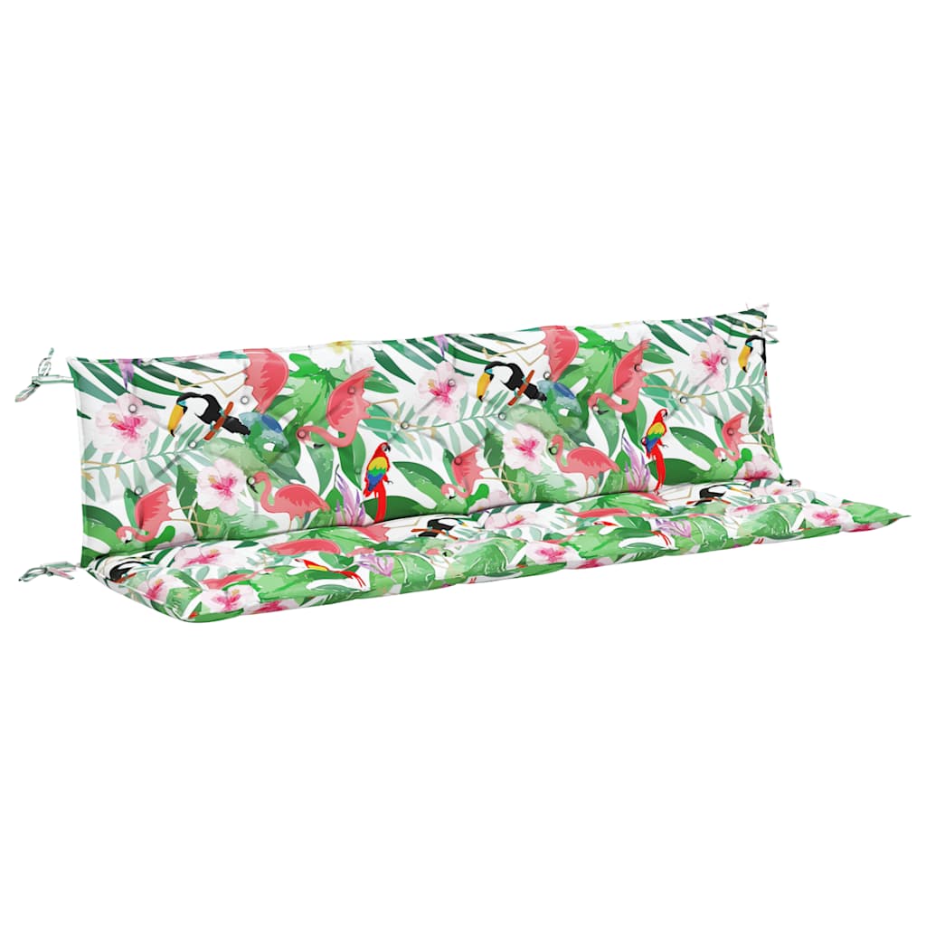 vidaXL Cojines para banco de jardín 2 uds tela multicolor 200x50x7 cm