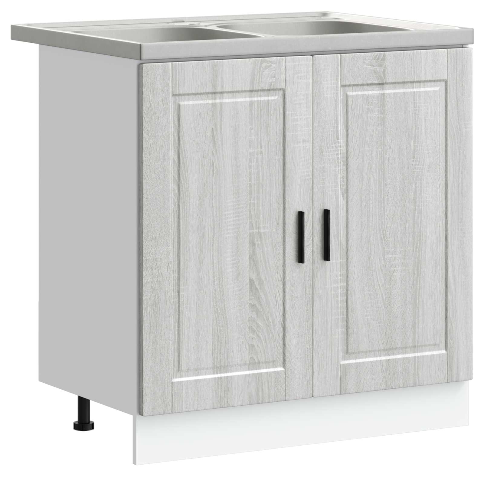 vidaXL Mueble Bajo para Fregadero Porto 2 pcs Madera contrachapada