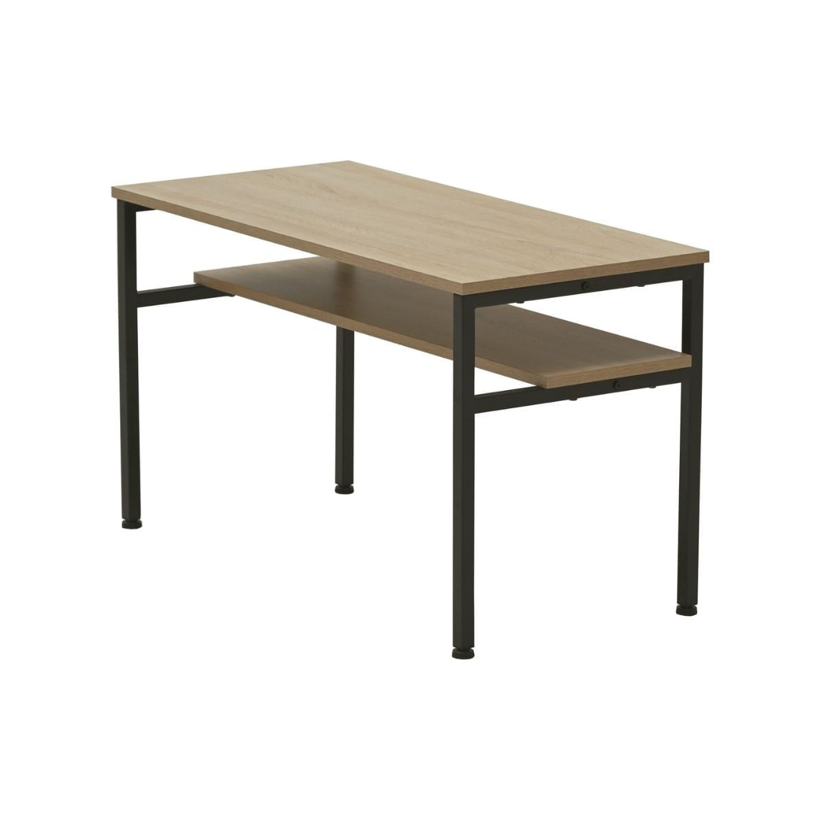 Mesa de centro Deck con estante inferior natural/negro 48x80x40 cm Adec