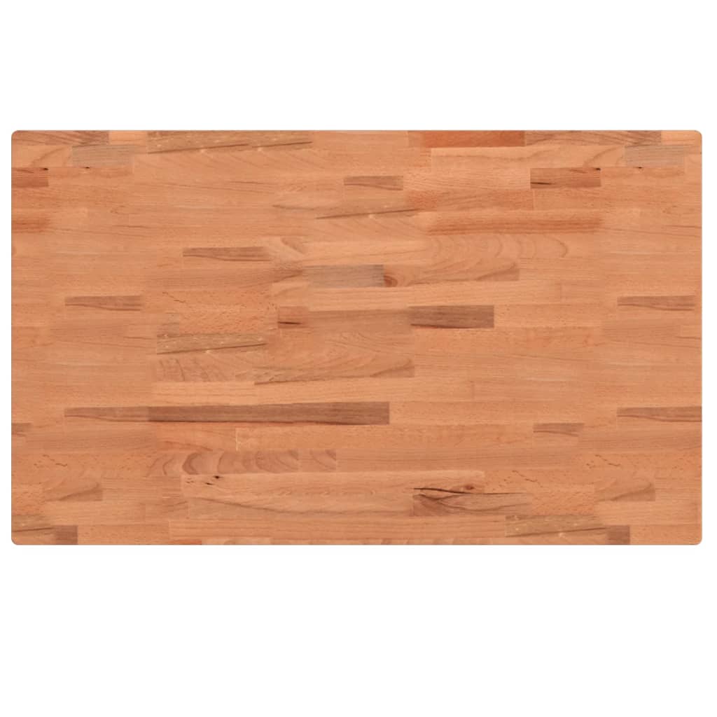 vidaXL Encimera de Baño Tablero de Lavabo Madera Maciza de Haya 100x60x4 cm Color Marrón, Natural, y mas