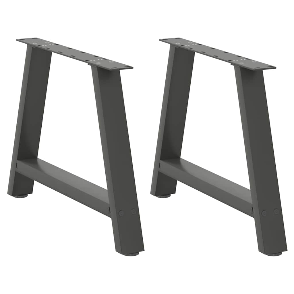vidaXL Patas para mesa de centro en forma de A (2 unidades) 70 x (42-43) cm, acero
