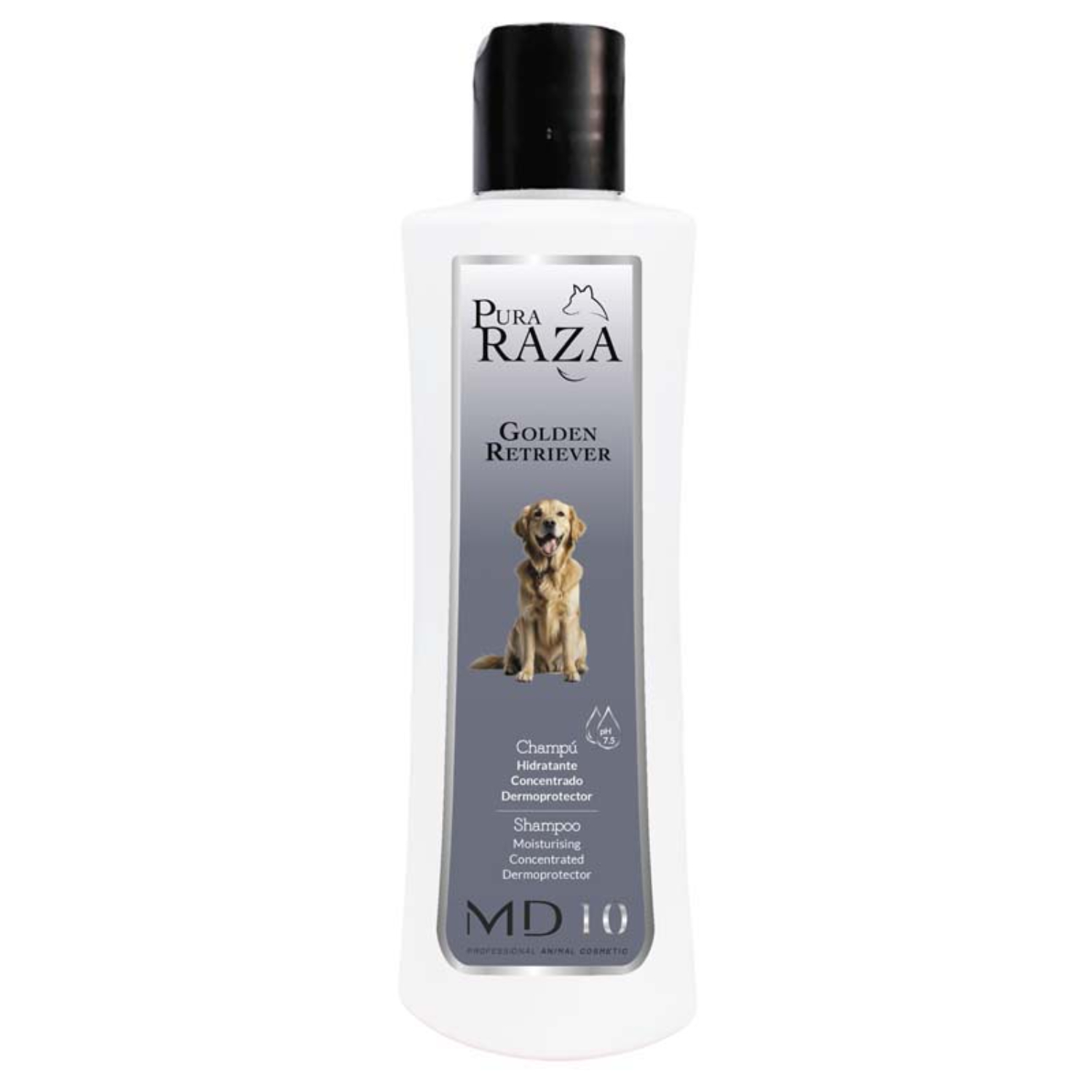 Champú para Golden Retriever - Champú para Perros Hidratante y Dermoprotector Vitamina D-Pantenol - Activos Desenredantes - Aspecto Sedoso - Vegano - Fabricado en España - MD-10 COLLECTION