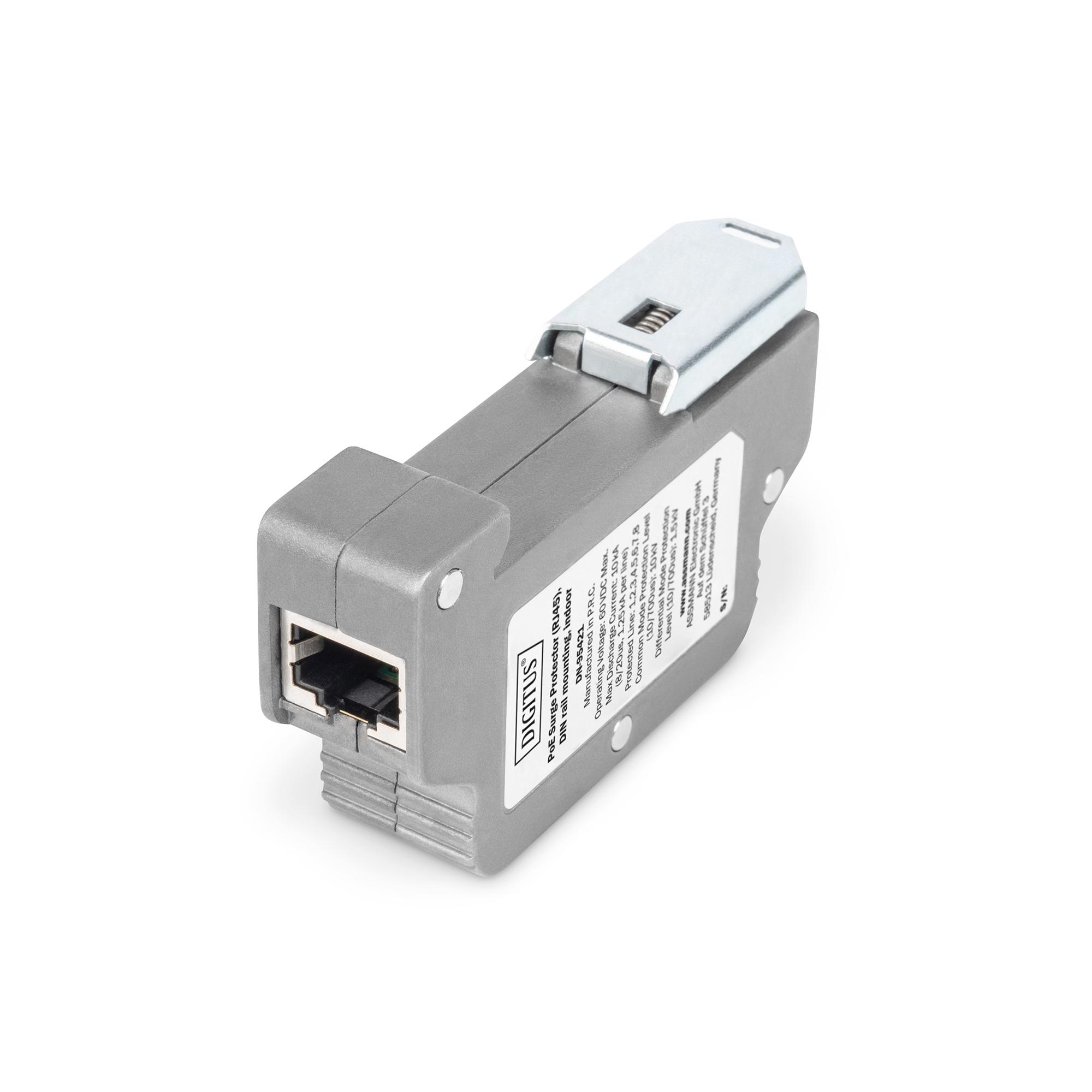 Digitus PoE Surge Protector (RJ45), montaje en riel DIN, interior