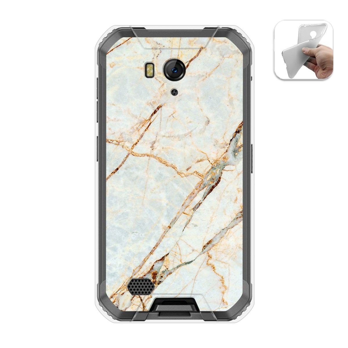 Tumundosmartphone Funda Gel Tpu para Ulefone Armor X6 diseño Mármol 13 Dibujos