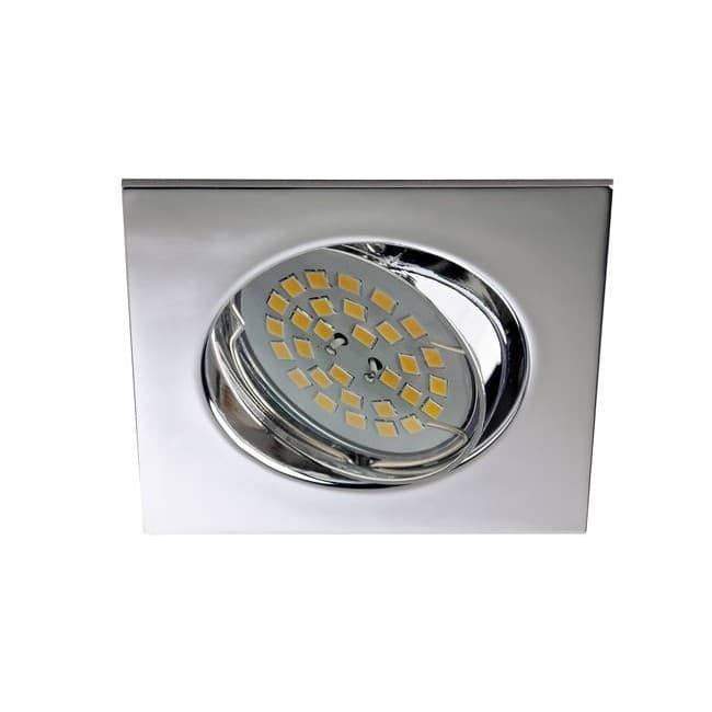Wonderlamp Foco empotrable BASIC cuadrado cromo.
