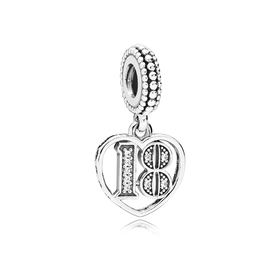 Pandora Dia de la Madre Joyería Charm 18 Años de Amor 797262CZ , para Mujer