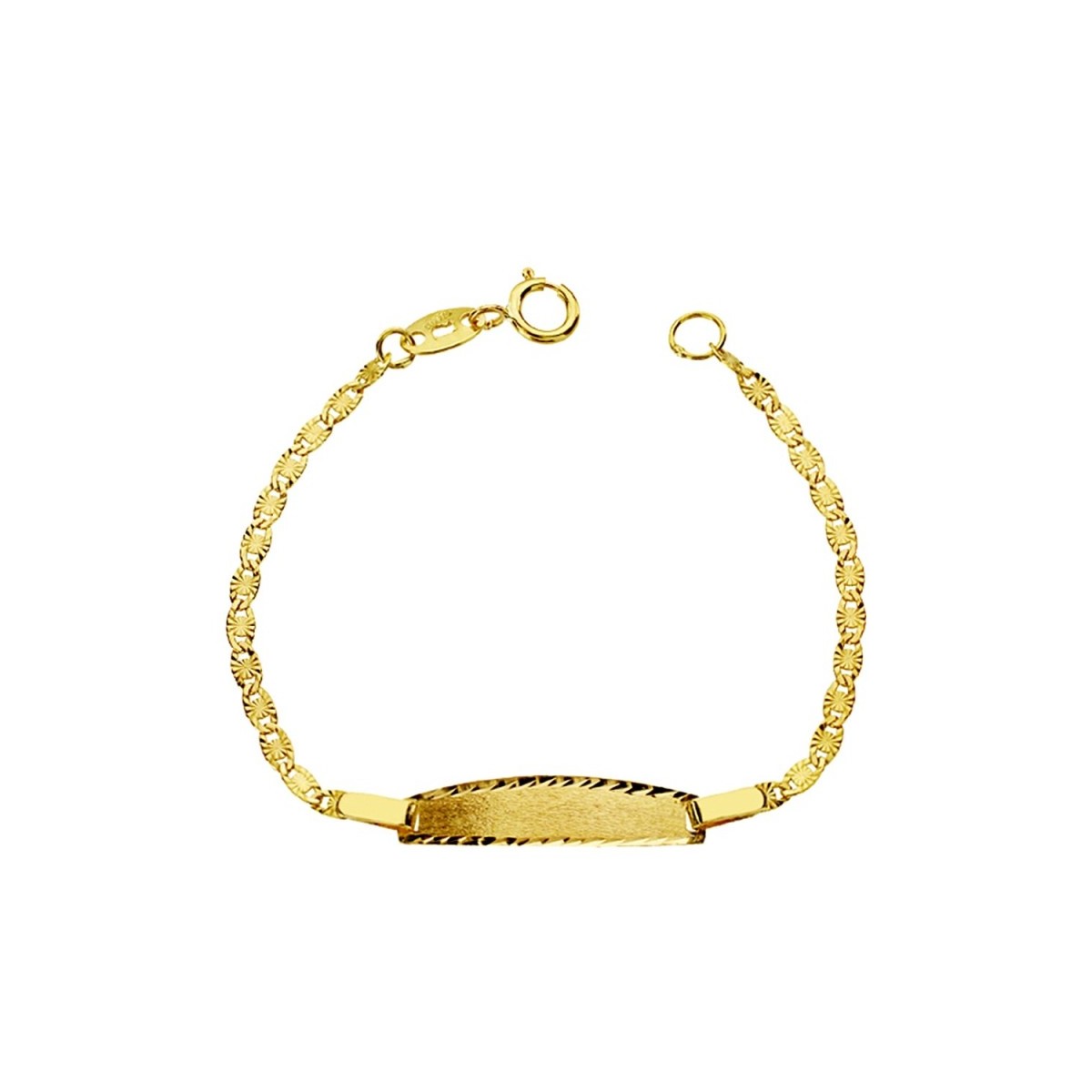 Esclava oro 18k tallada 11.5cm bebé cierre timón