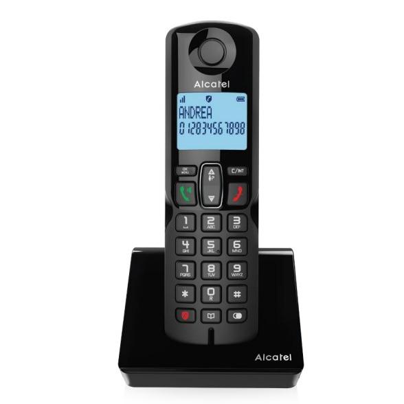Alcatel S280 EWE Teléfono DECT Identificador de llamadas Negro
