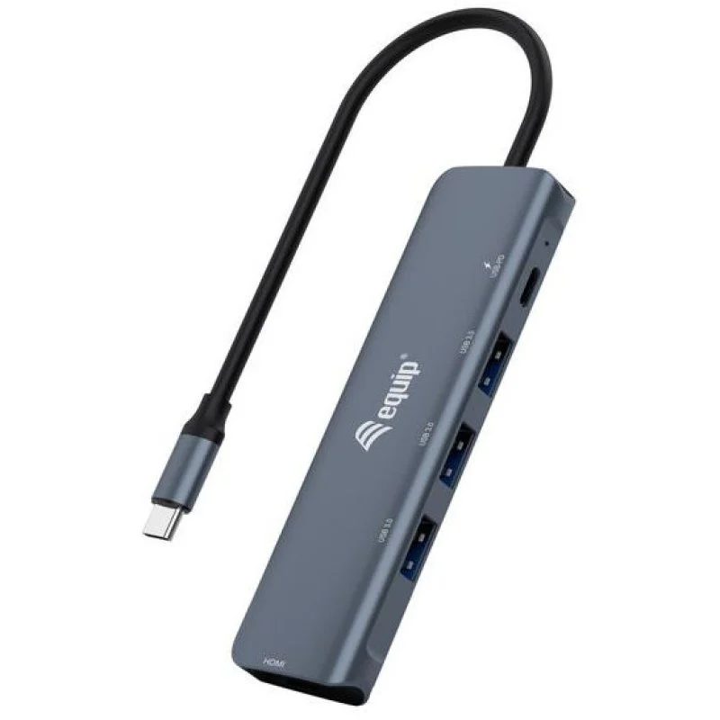 Equip usb-c to hdmi adapter 4k/usb-c pd/2x usb 3.2 black