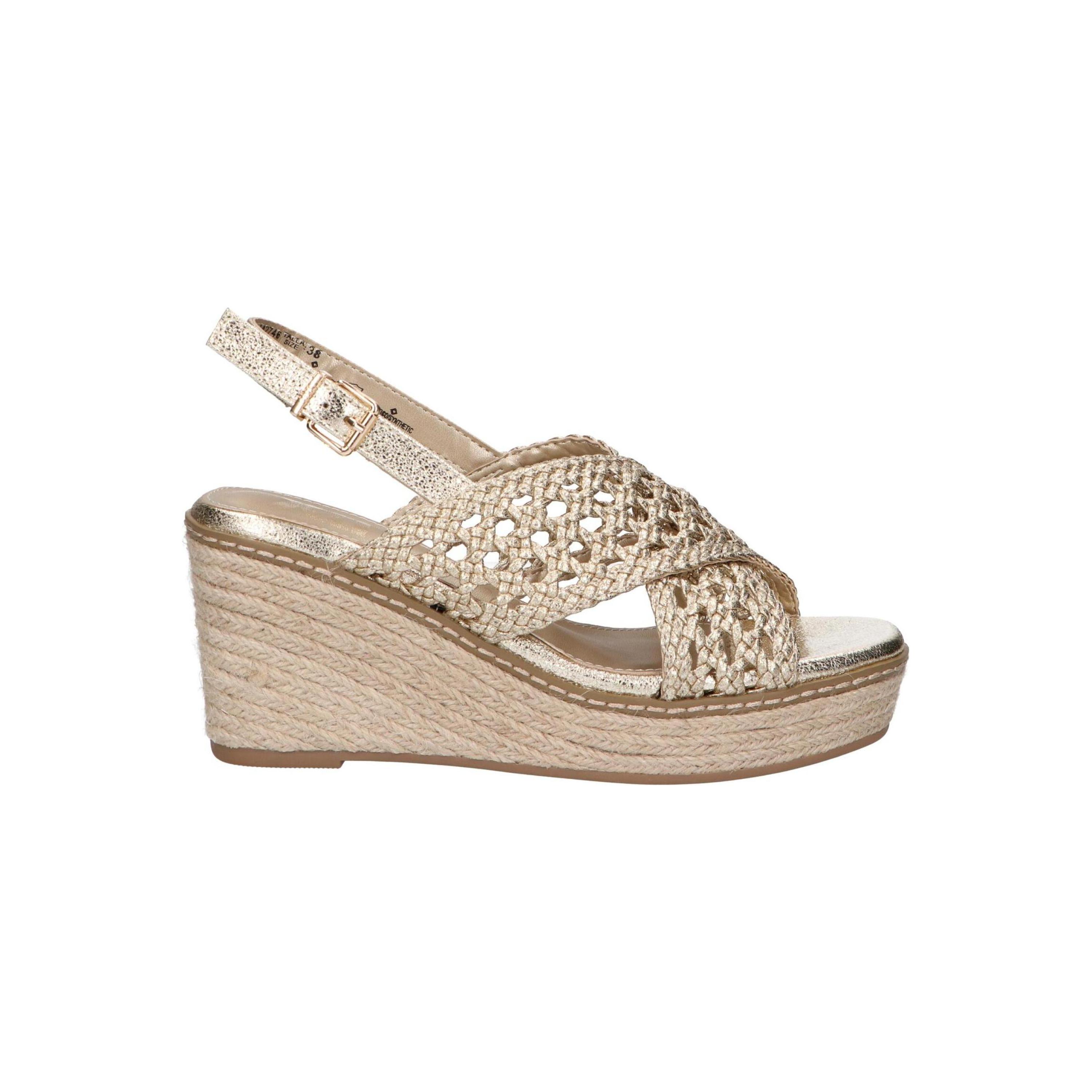 Xti women's dress sandals in gold