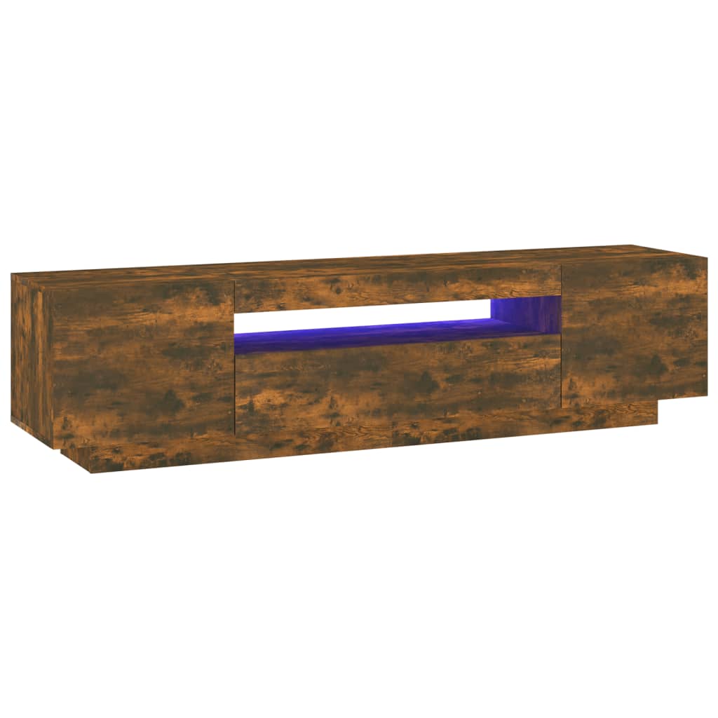 vidaXL Mueble de TV con luces LED 160x35x40 cm, Mueble de Salon, Mueble TV, Mueble TV salon, Mesa de TV, Mueble tele