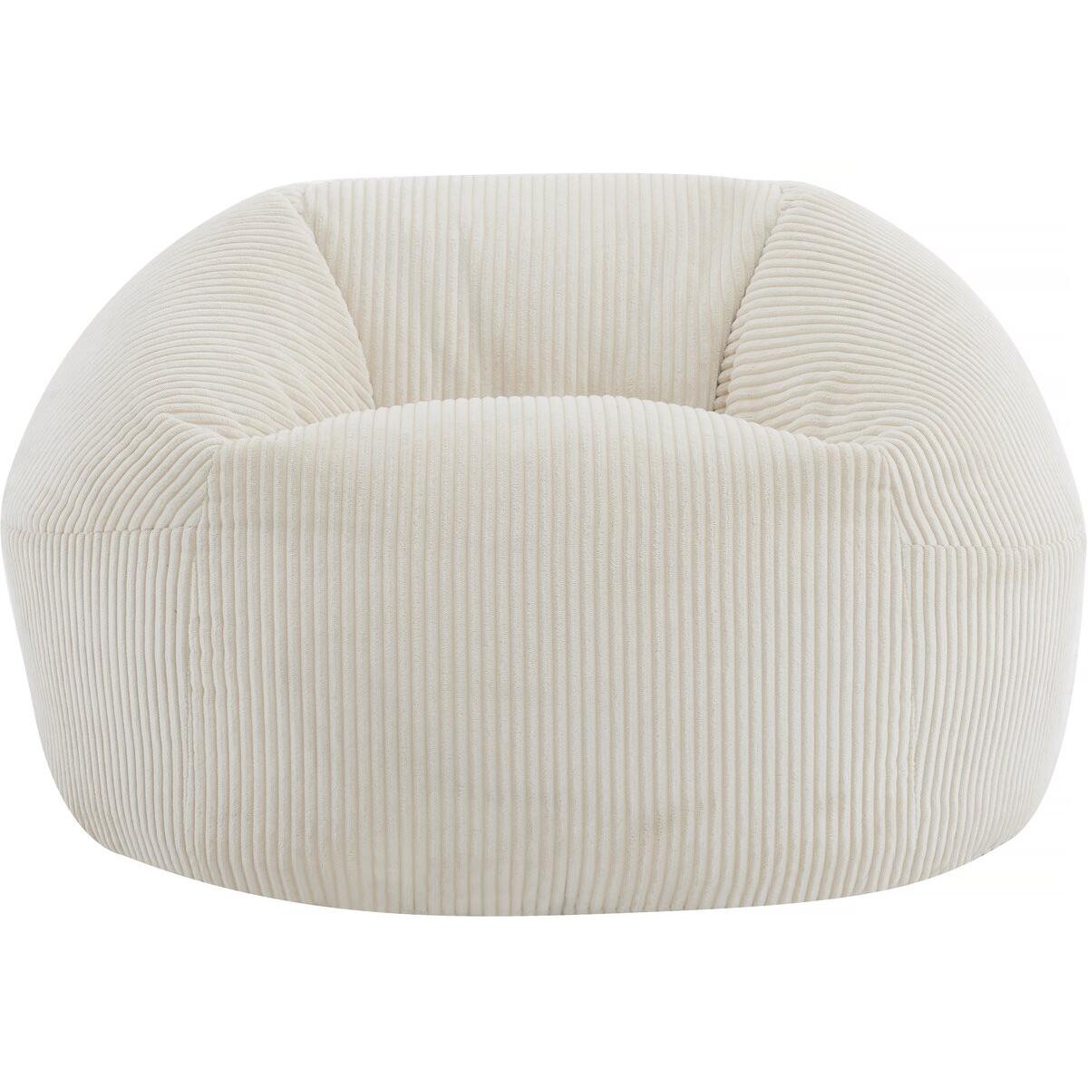 Habitat y Jardin - Puf de pana  - 80 x 74 x 49 cm - Beis