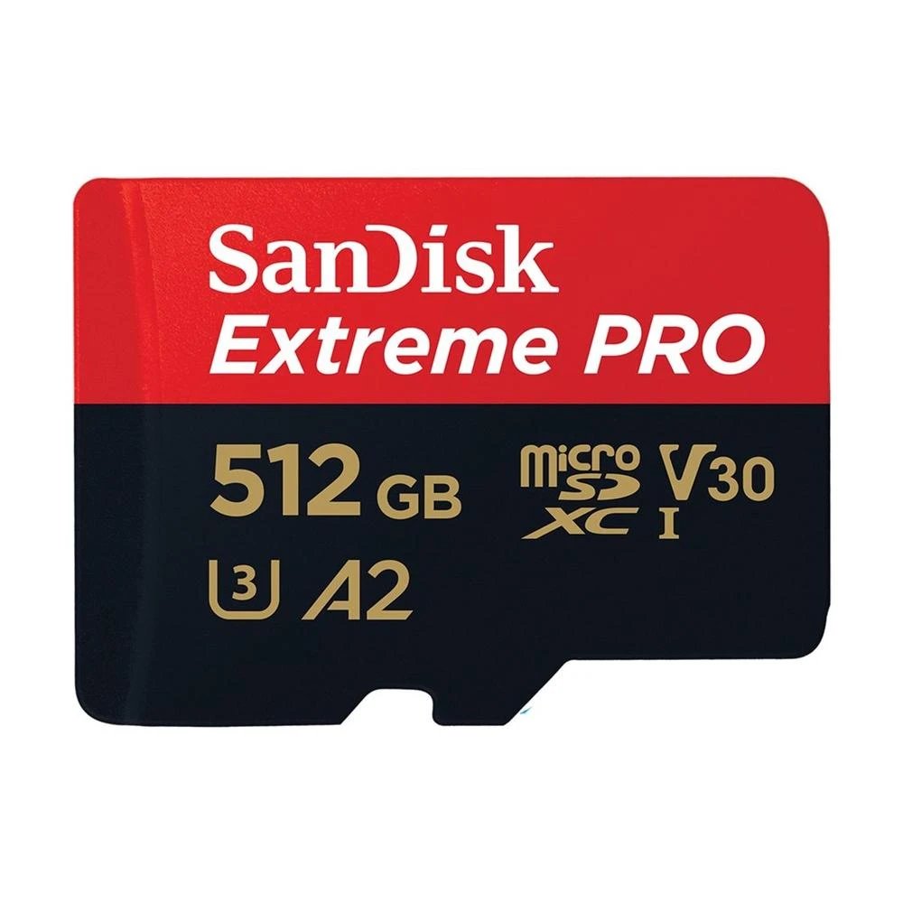 SanDisk - Tarjeta de memoria microSDXC Extreme Pro 512 GB SDSQXCD-512G-GN6MA con velocidad de lectura hasta 200 MB/s y escritura 140 MB/s, certificación V30 y A2 para vídeo 4K