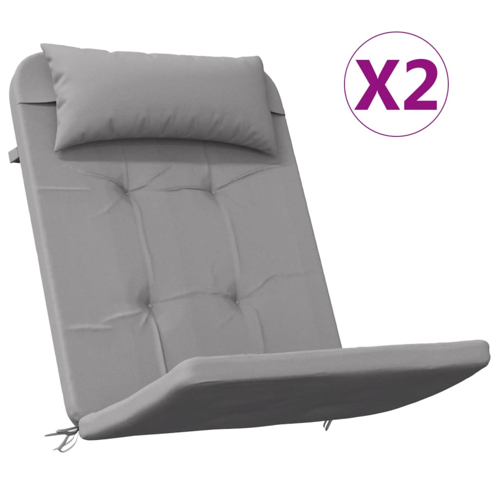 Vidaxl Cojines para Silla Adirondack 2 Uds Tela Oxford Color Antracita