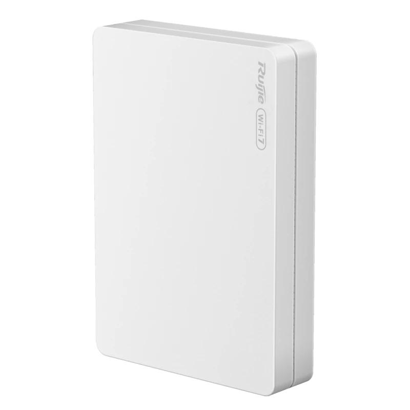 Ruijie Reyee Punto de acceso Wi-Fi 7 de doble banda para montaje en pared, RG-RAP72-Wall, 2.4GHz/5GHz, 3570Mbps, PoE/PoE+, 4 puertos LAN, enlace ascendente de 2.5G, blanco