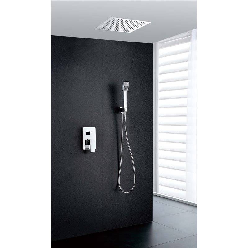 Imex Gales GTG008 conjunto para ducha moderno con rociador de techo y acabado cromado