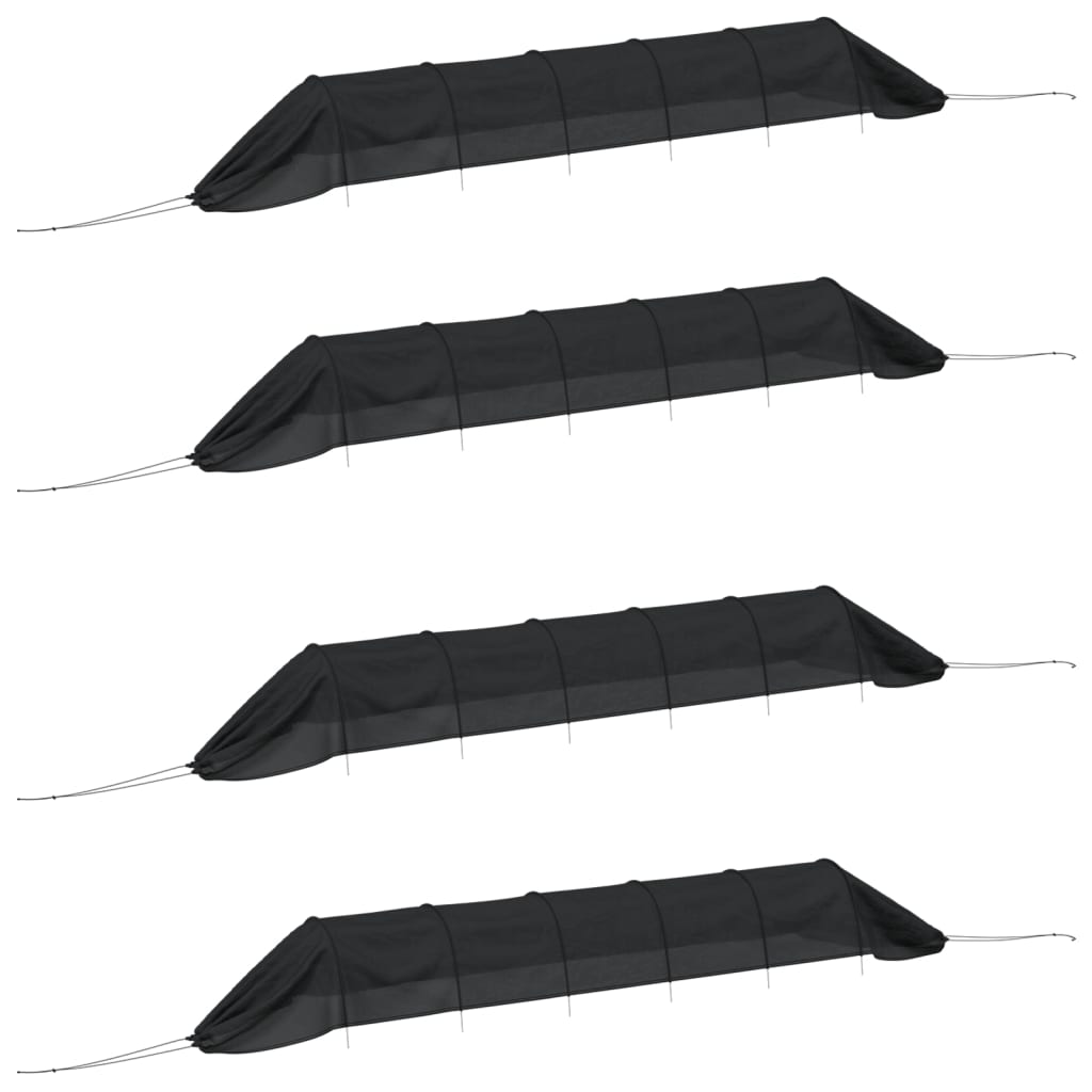 vidaXL Túnel de malla de acero y polietileno negro 300x50x48,5 cm Cantidad 1 unidad,  2 unidades,  3 unidades y mas
