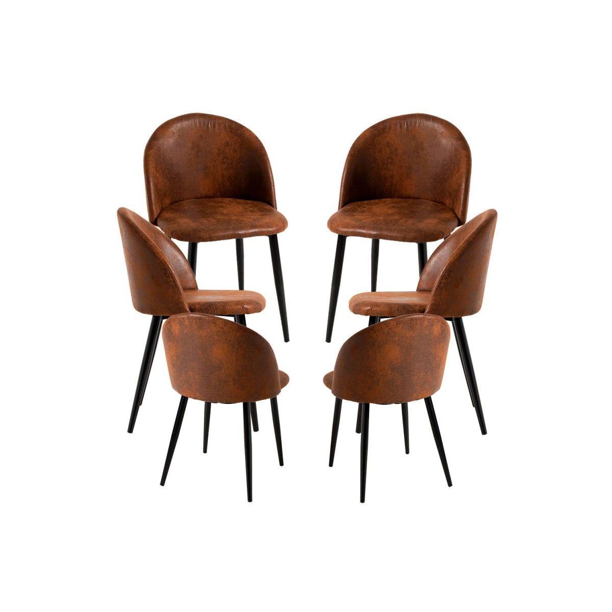 Regalos Miguel - Packs Sillas Comedor - Pack 6 Sillas Black Vint Polipiel
