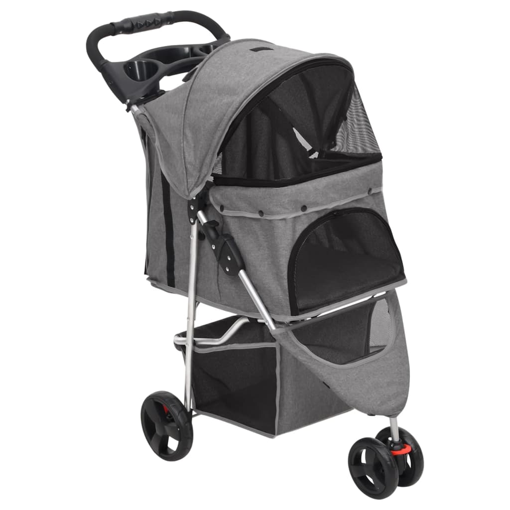 vidaXL Cochecito para perros plegable tela oxford 80x46x98 cm