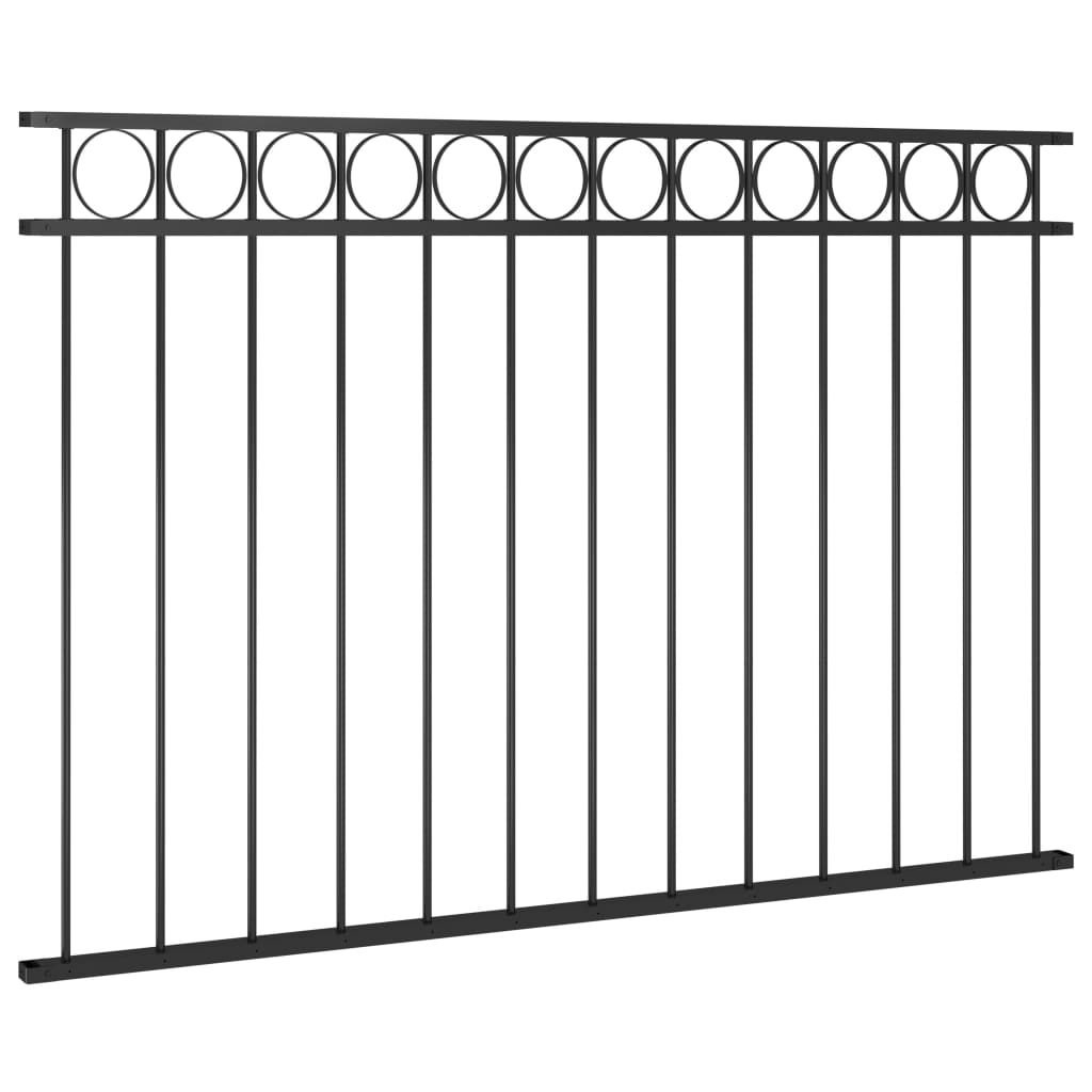 Vidaxl Panel de Valla de Acero Negro Dimensiones 1.7 X 0.8 M - Alta Seguridad para el Jardín