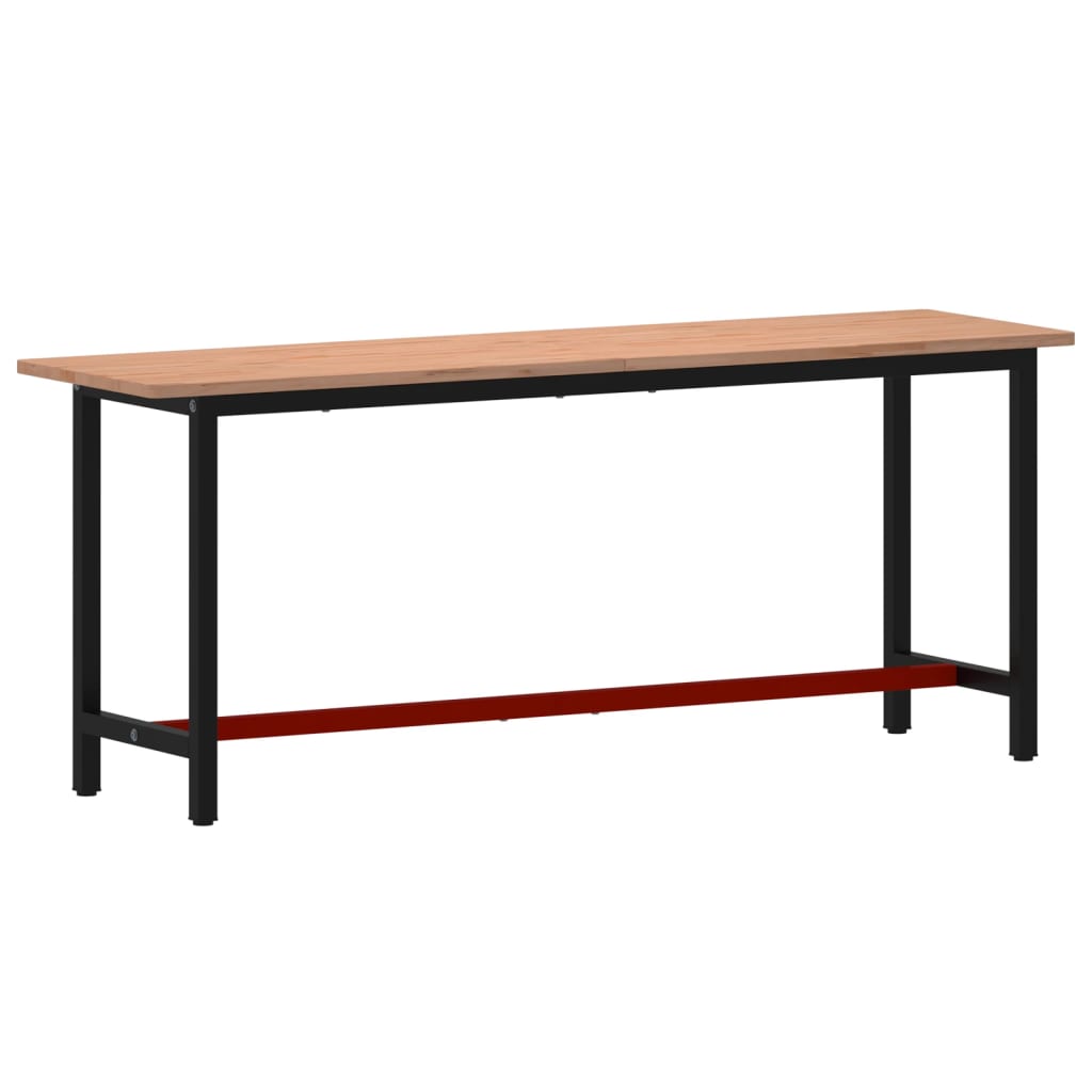 vidaXL Banco de Trabajo Mesa de Herramientas Madera Maciza de Haya y Metal Dimensiones 80 x 55 x 81.5 cm,  115 x 55 x 81.5 cm,  150 x 55 x 81.5 cm y mas