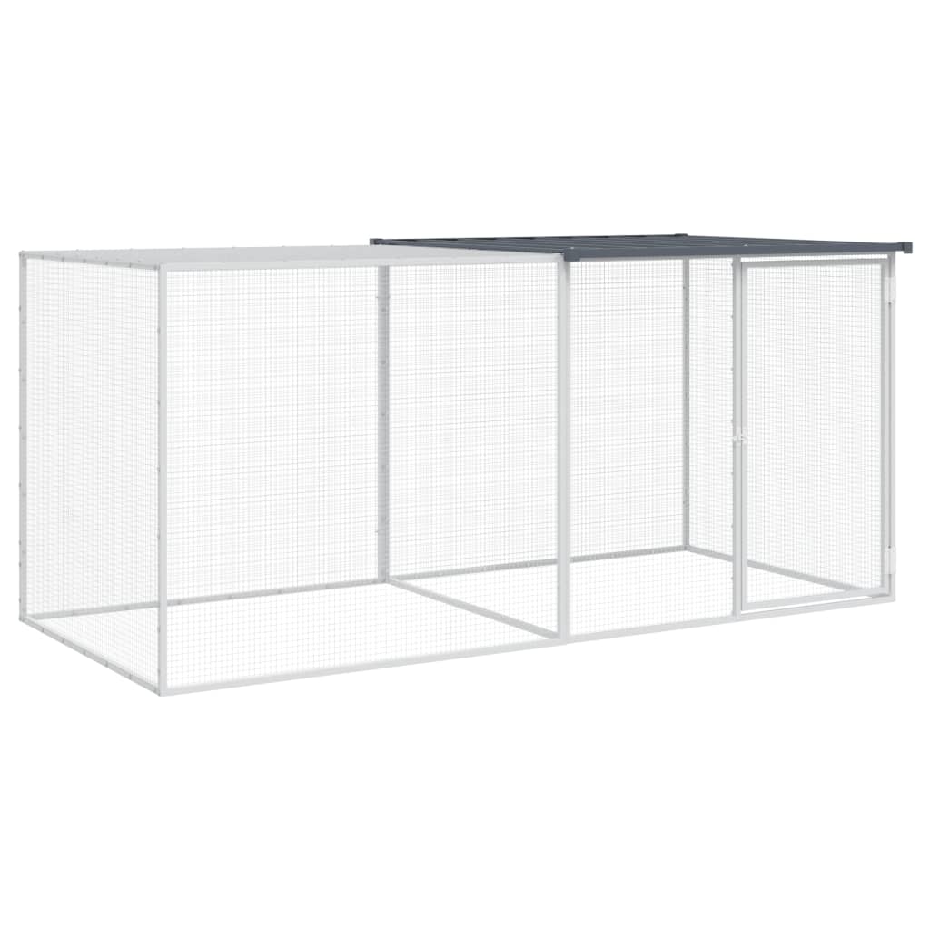 vidaXL Gallinero con Techo Jaula de Gallinas Caseta Acero Galvanizado Color Antracita,  Gris claro, y mas