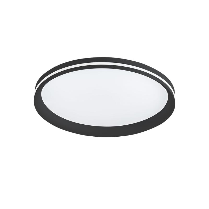Isy - Fabas Luce Lámpara de techo LED de aluminio - LED integrado 52W IP20 Negro
