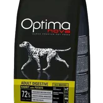 Optimanova Pienso Digestive para Perros Adultos de Conejo y Patata - 12 KG
