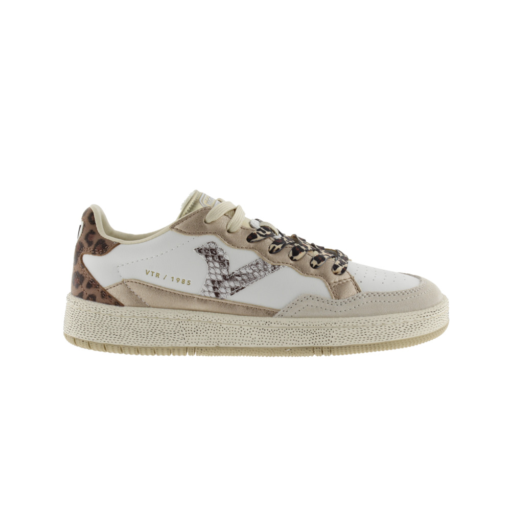 Victoria 1985 SMASH Zapatillas de piel con piezas metalizadas y animal print 8806109