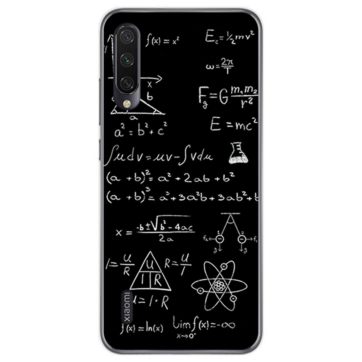 Tumundosmartphone Funda Gel Tpu para Xiaomi Mi A3 diseño Formulas Dibujos