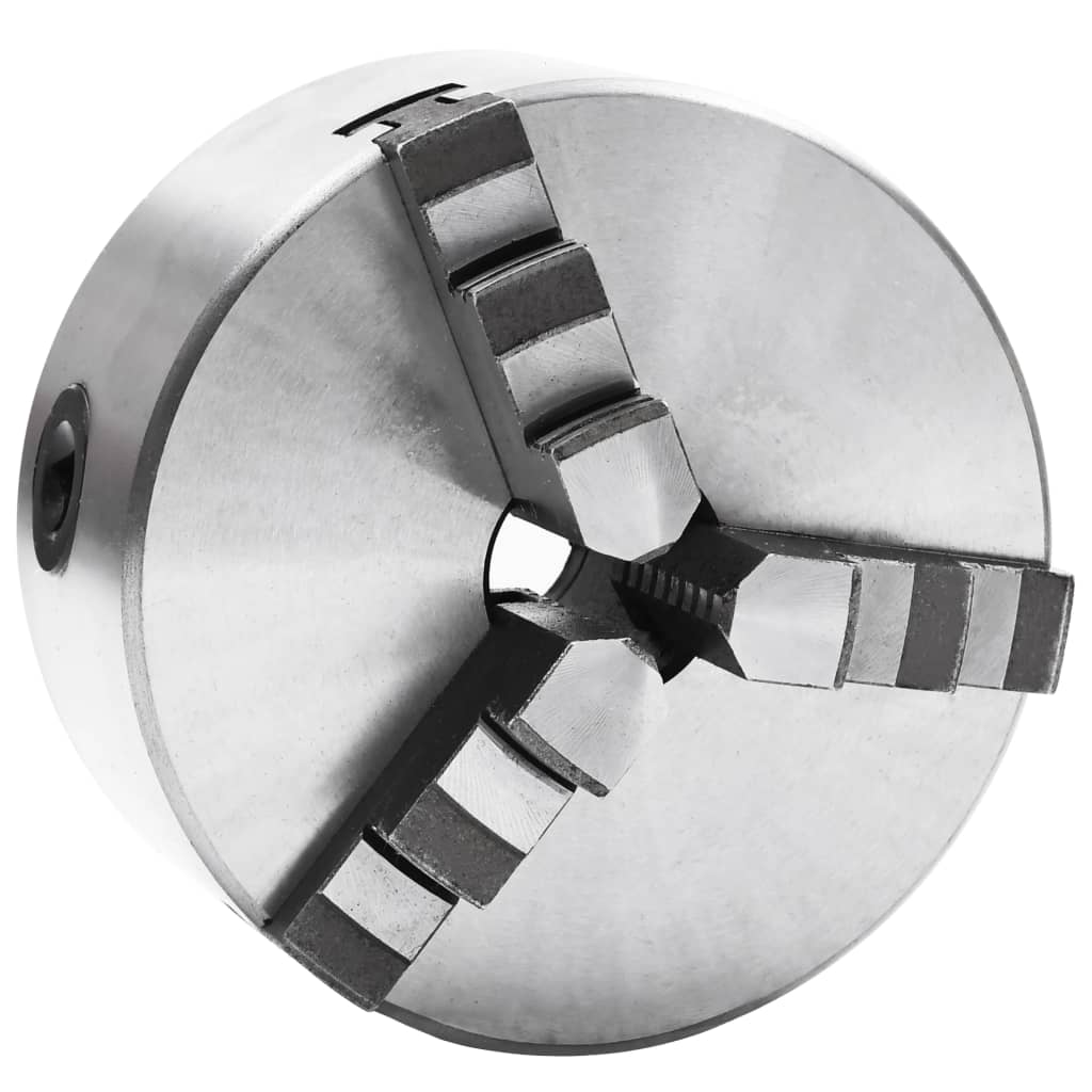 vidaXL Mandril de Torno Autocentrante de 3 Mordazas Acero Bricolaje Dimensiones 80 mm, 100 mm, 125 mm