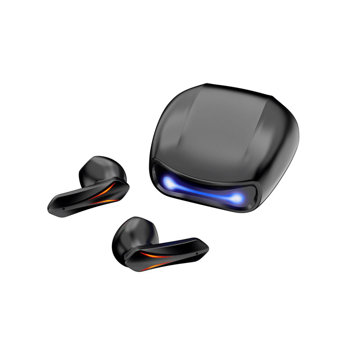 Smartek - Smartek Auriculares Gaming Negro TWS-320 Inalámbricos Bluetooth 5.2 con Micrófono de Alta Calidad y Sonido Envolvente 360°