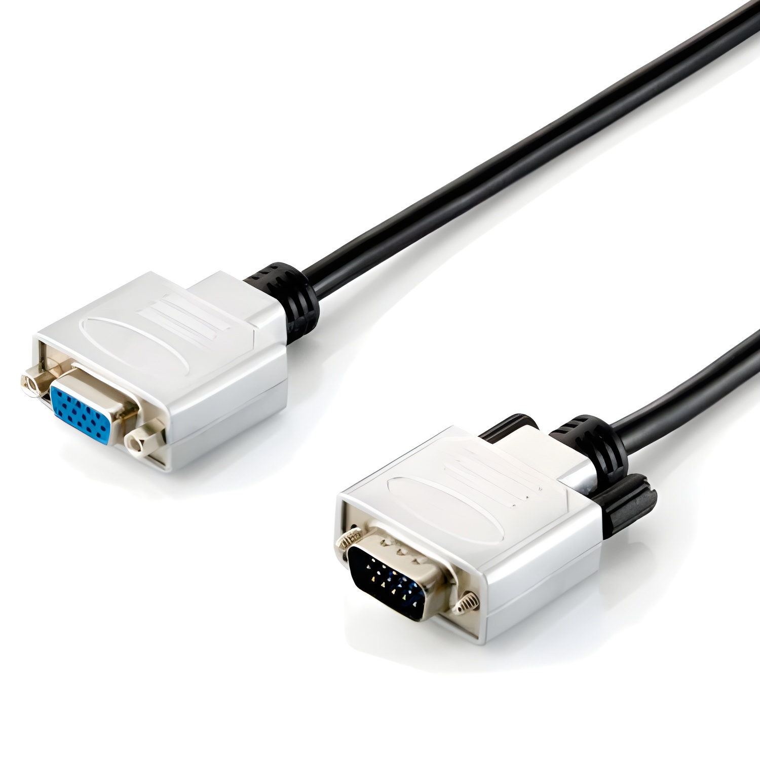 Cable alargo svga equip 3coax macho - hembra 15m con ferritas carcasa metalica hq 118855