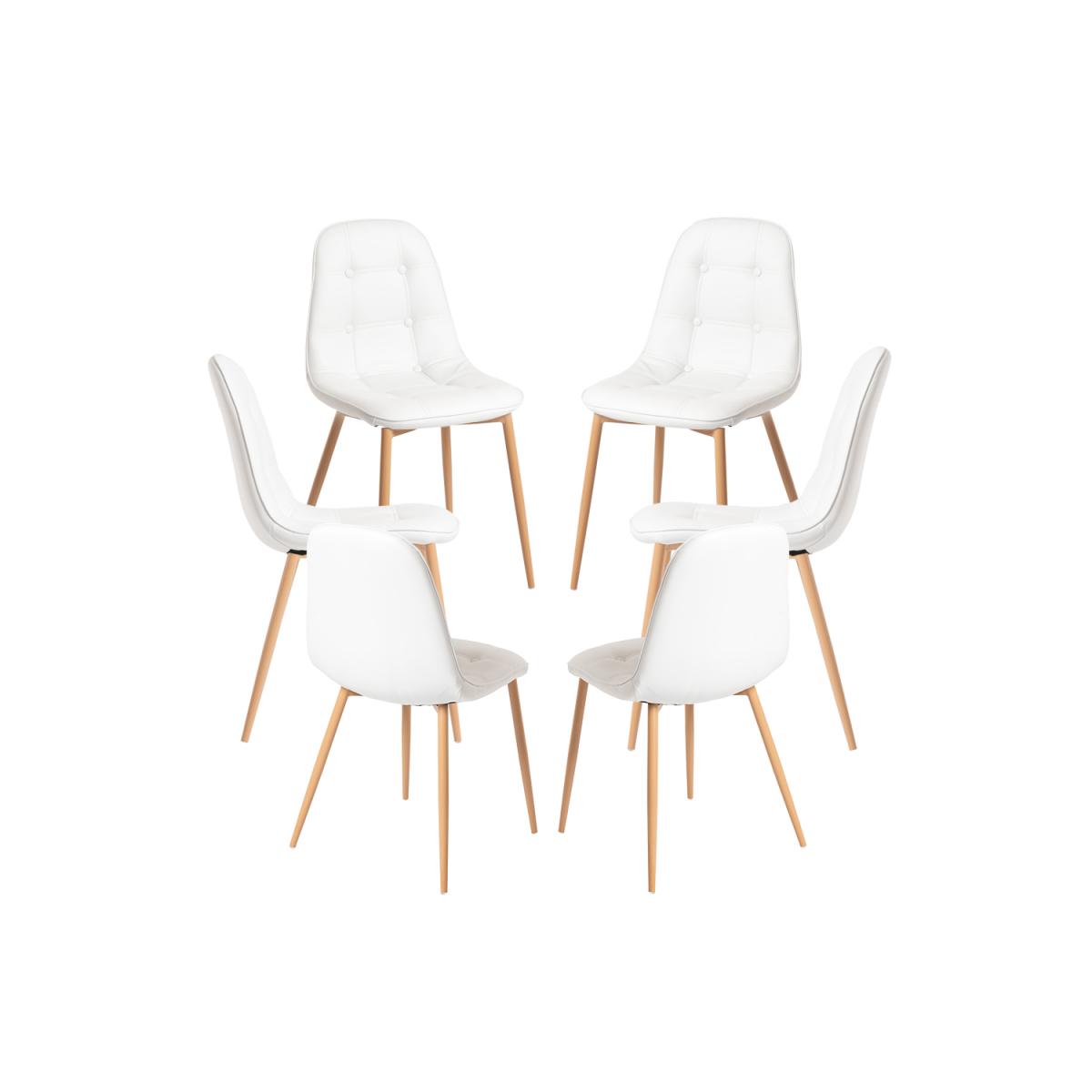 Regalos Miguel - Packs Sillas Comedor - Pack 6 Sillas Plazi - Blanco