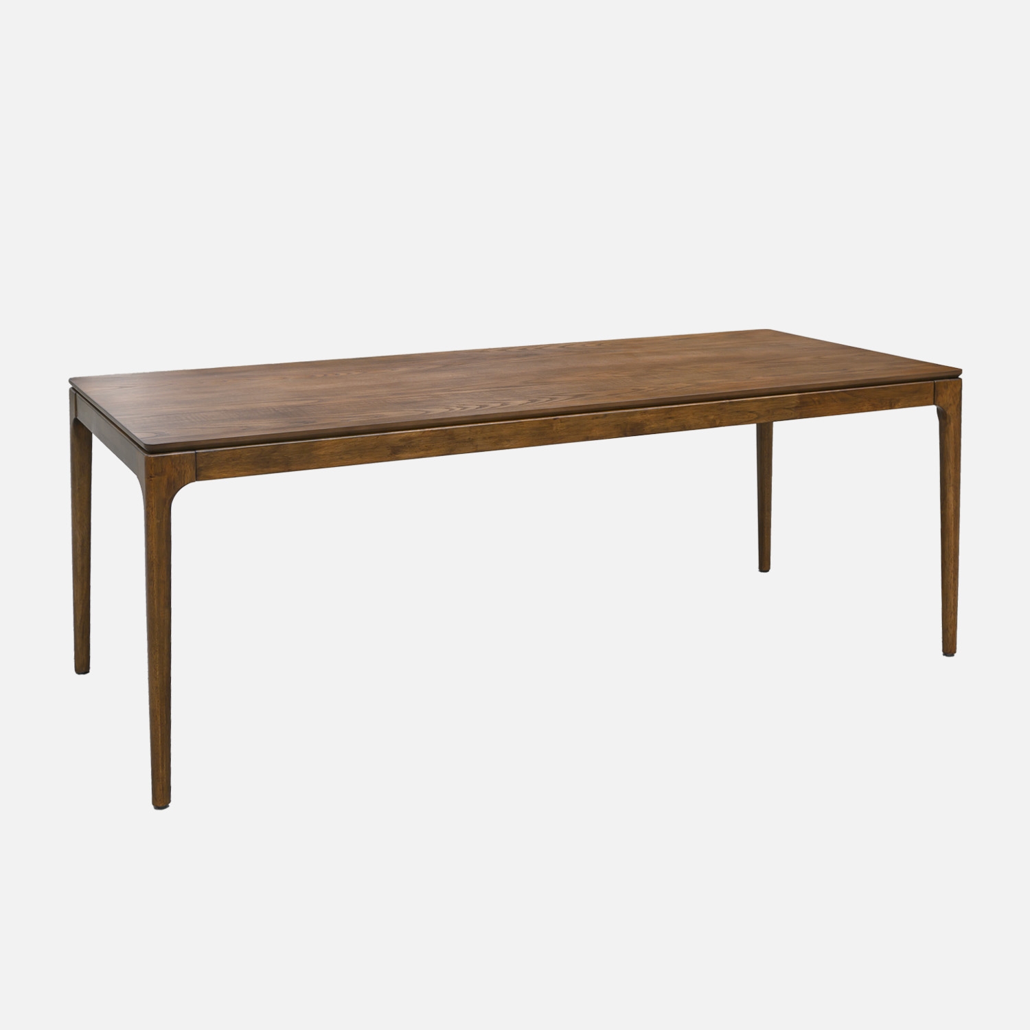 Sweeek - Mesa de comedor hevea y fresno, 8 plazas, Elena, Nogal, 200x90x76 cm