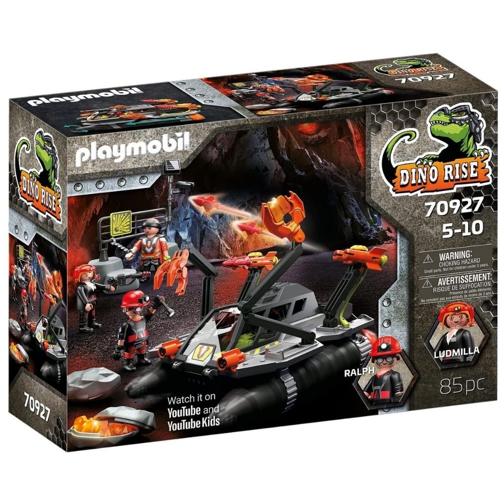 Cornet Corp taladro de demolición Playmobil Dino Rise (70927) con Ludmilla y Ralph