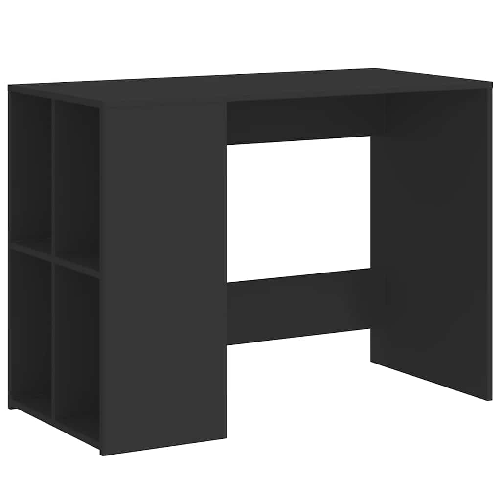 vidaXL Escritorio de madera de ingeniería negro 102x50x75 cm