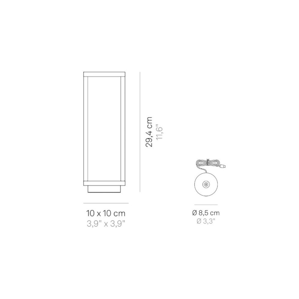 Linterna Home Gris Oscuro Led 2.2w batería IP54 Zafferano