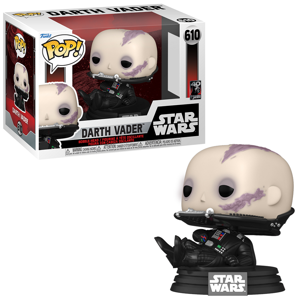 Funko Pop! Star Wars: El Retorno del Jedi 40 Aniv. - Darth Vader sin Máscara, 70750, Nº610