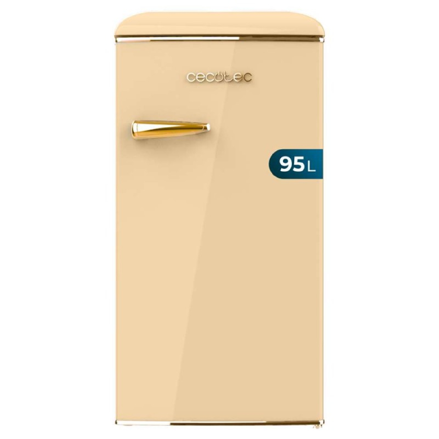 Cecotec Mini Nevera Retro 1 Puerta Bolero Coolmarket TT Origin 95 Beige E. Mini Frigorífico Retro Beige, 89,3Cm de Alto y 48