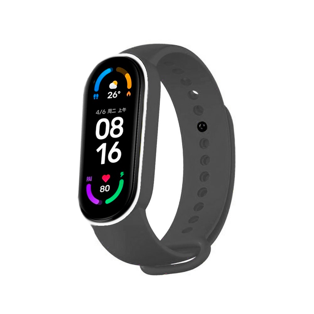 Correas compatibles con Xiaomi Mi Band 5 y Mi Band 6, Amazfit Band 5, pulseras de silicona de alta densidad de recambio para smartband, material flexible e impermeable