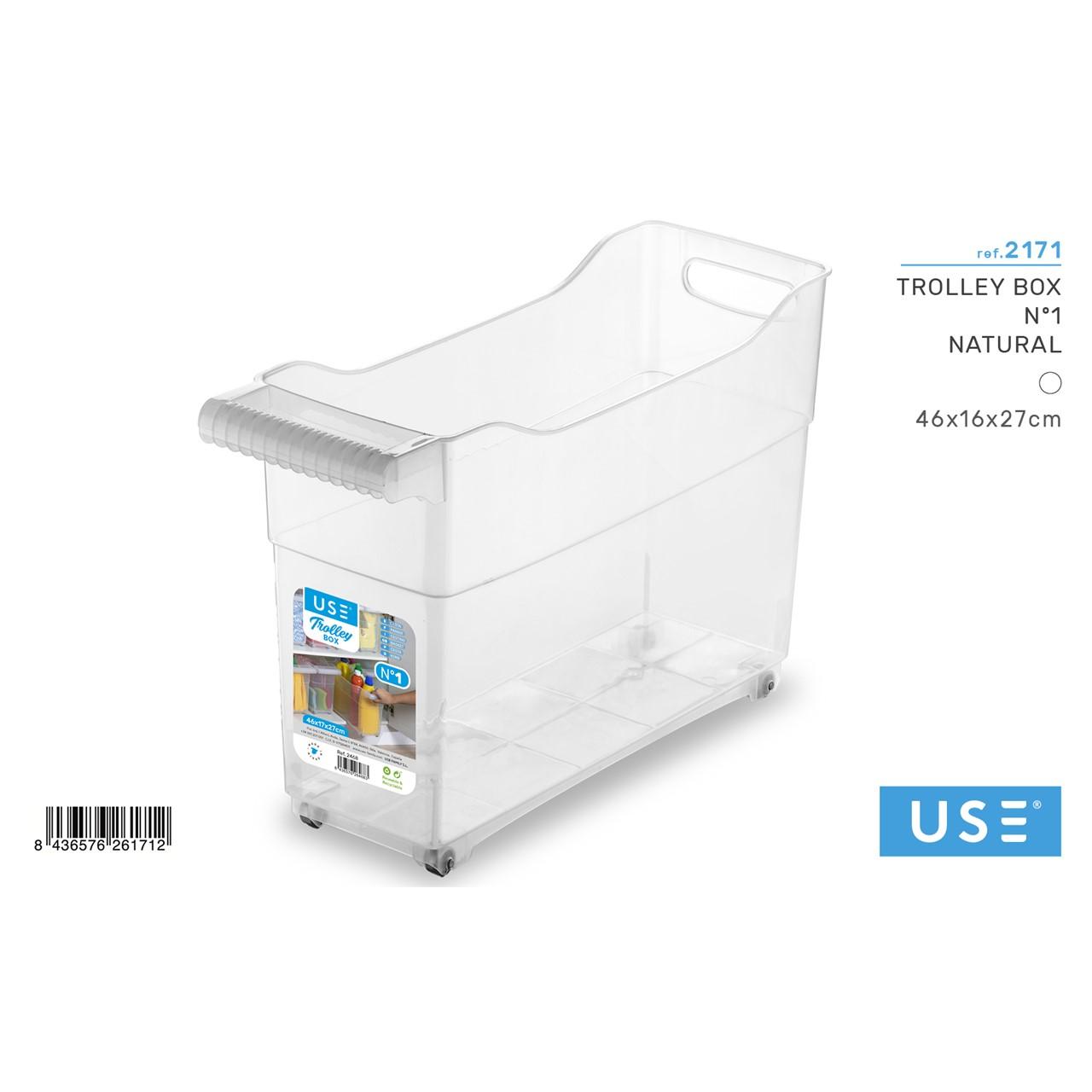 LILI HOME 🛒 Pack de 2 Carritos Trolley Box con Ruedas - Translúcido y Blanco - Organización Práctica y Moderna para tu Hogar - Perfectos para cocina, baño, oficina, armarios, habitación infantil o cualquier área que necesite un toque extra de organi
