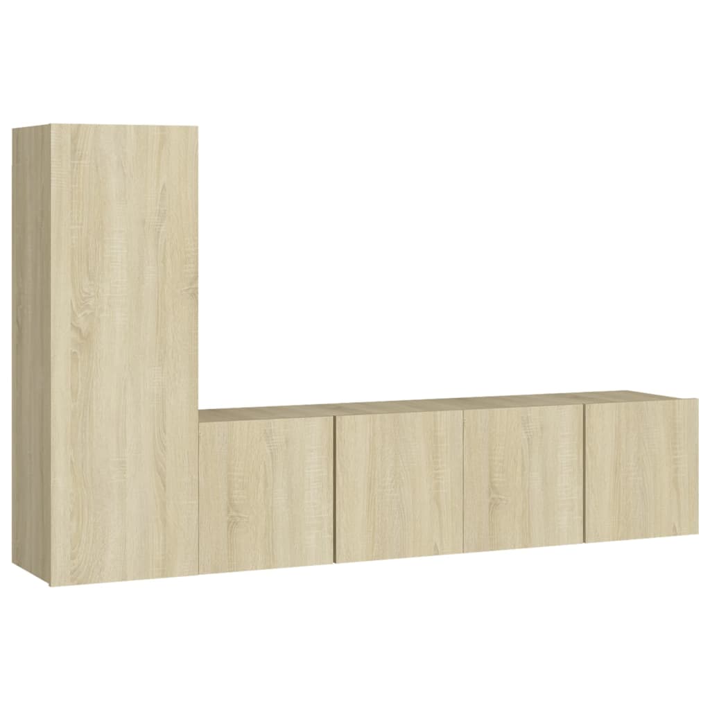 vidaXL Set muebles de salón TV 3 piezas madera ingeniería 60x30x30 cm, Mueble de Salon, Mueble TV, Mueble TV salon, Mesa de TV, Mueble tele