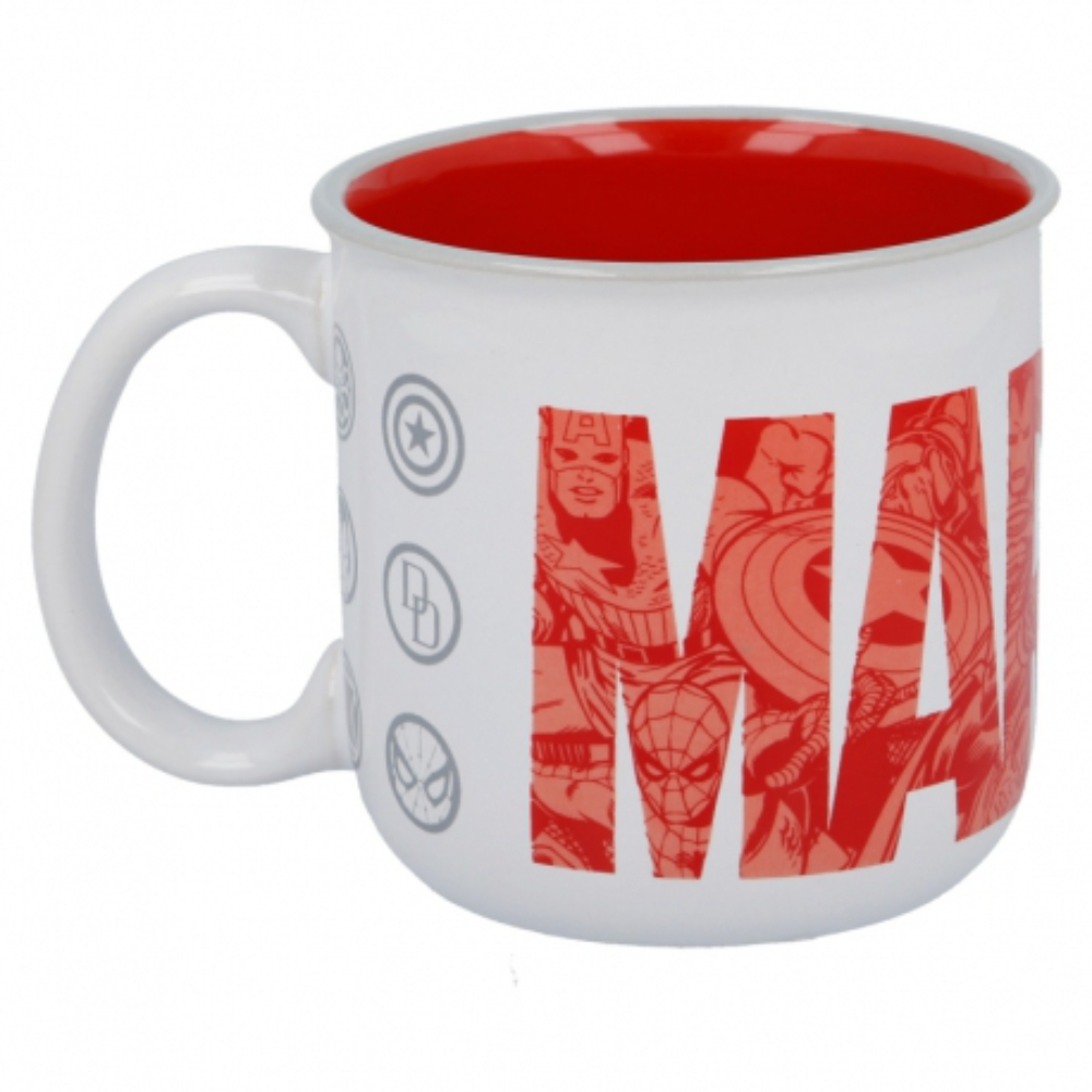 Taza Marvel de Cerámica Blanca 400 Ml